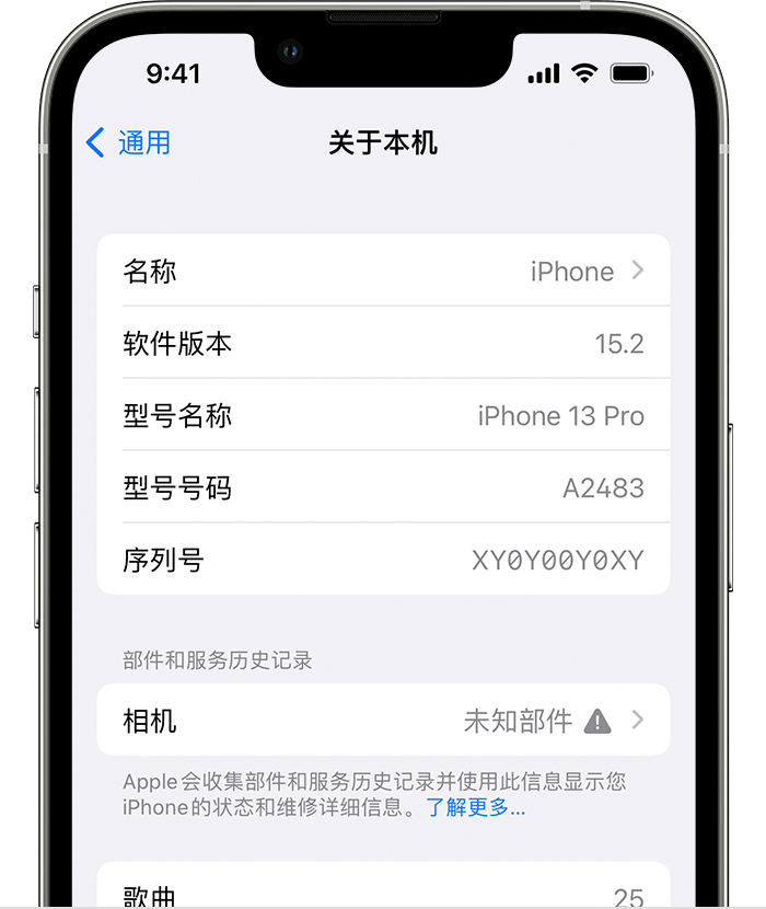 平桥苹果维修分享iPhone 出现提示相机“未知部件”是什么原因？ 